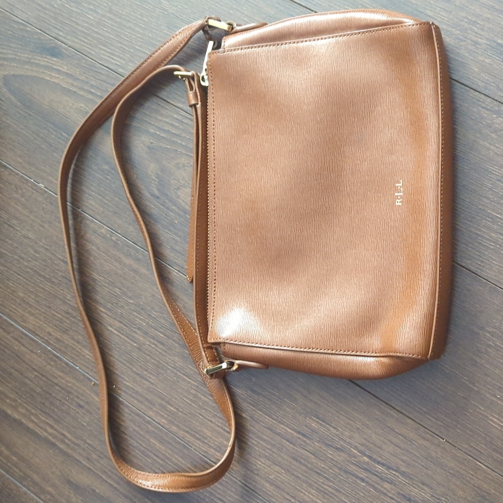 Lauren Ralph Lauren Brown Leather Crossbody/Shoulder Bag - Picture 7 of 15